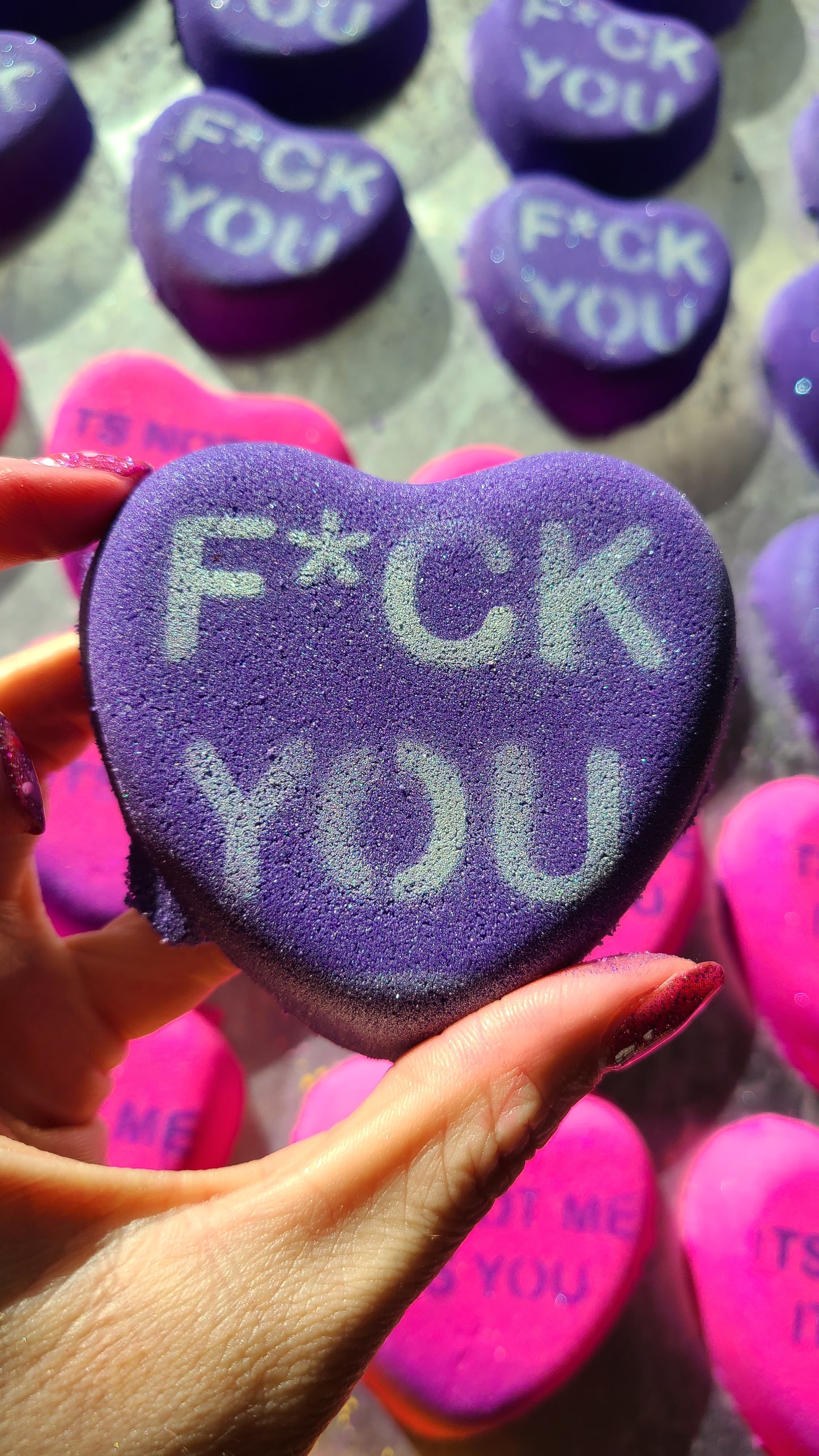 F*ck Off Heart bath bomb