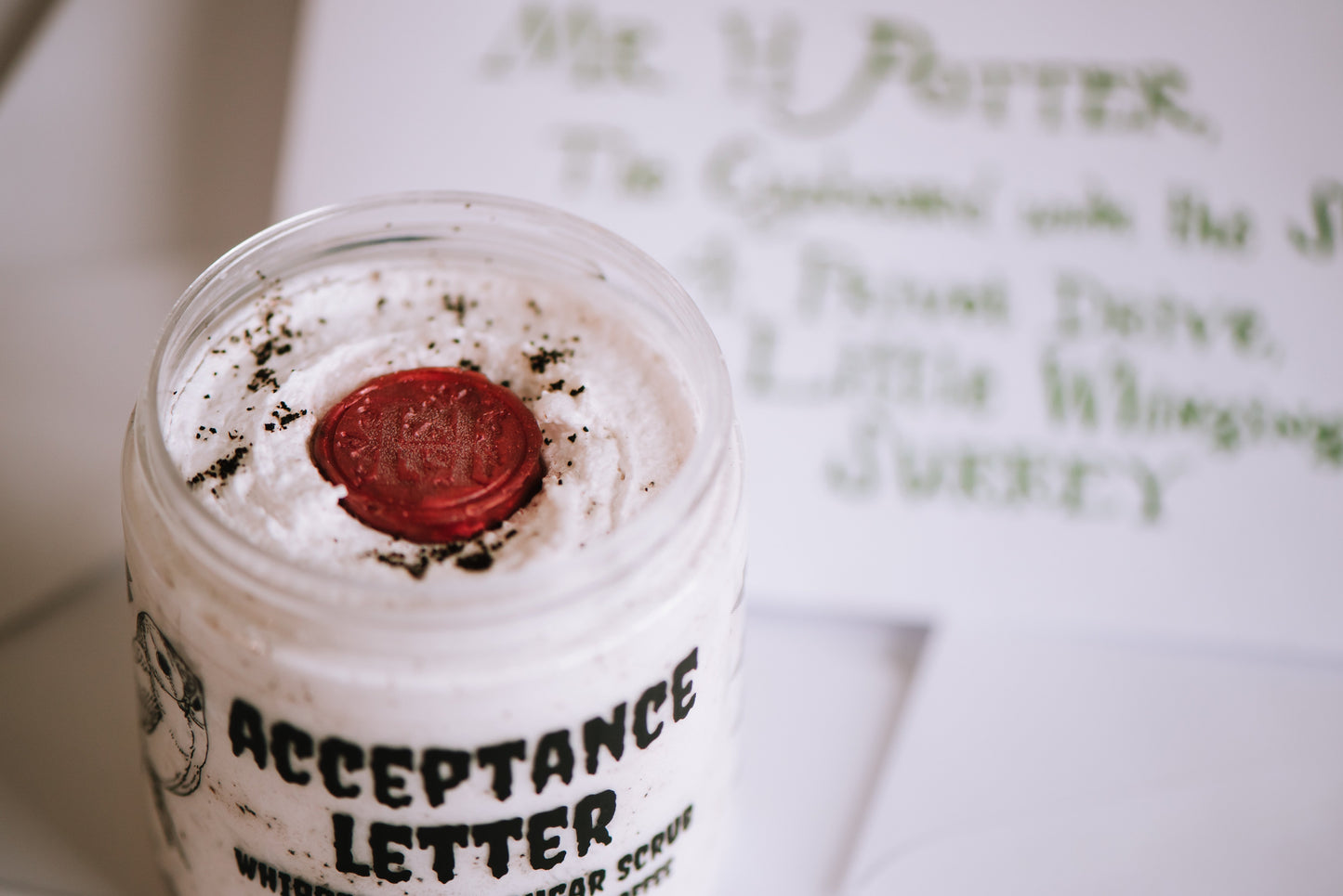 Acceptance letter whipped soap scrub